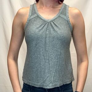 Prana Women’s Light Heathered Teal Athletic Tank Top XS Strappy Back